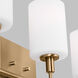 Oak Moore 3 Light 23.88 inch Satin Brass Bath Vanity Wall Light