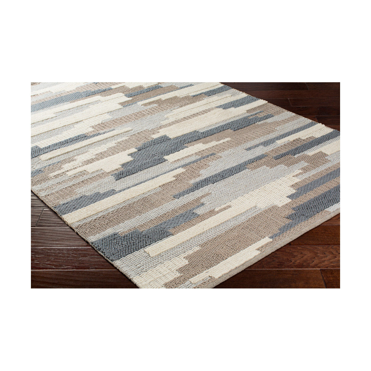 Cocoon 120 X 96 inch Denim/Gray/Light Slate/Cream Handmade Rug in 8 x 10, Rectangle