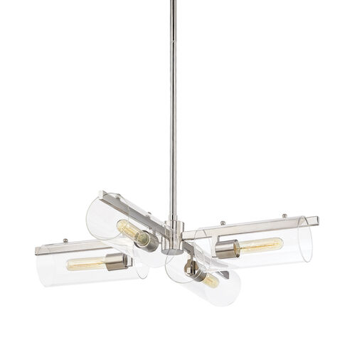 Ariel 4 Light 28 inch Polished Nickel Chandelier Ceiling Light