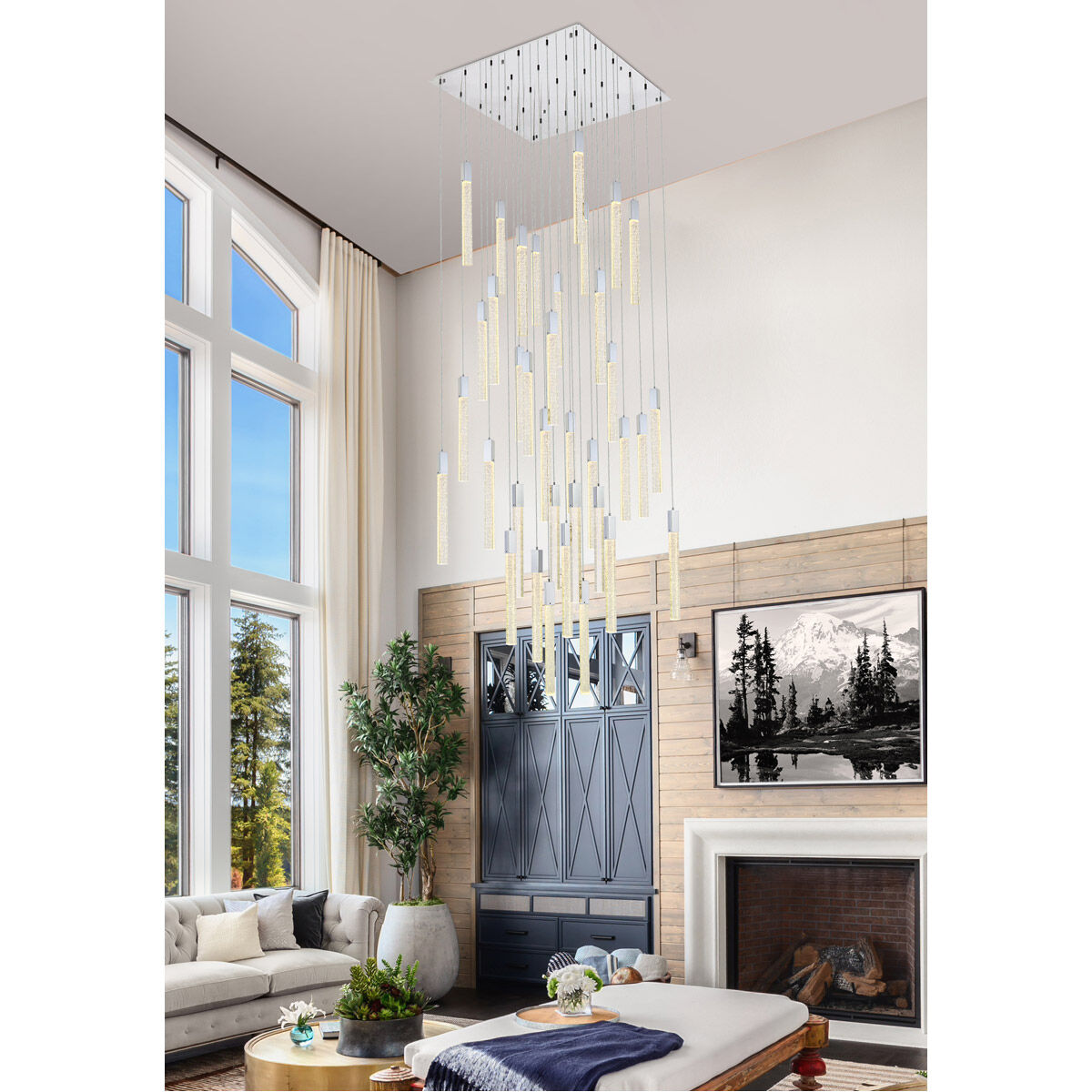 Weston 36 Light 42 inch Chrome Pendant Ceiling Light