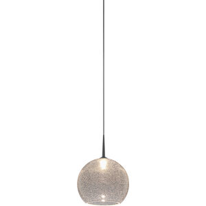 Bobo LED 6 inch Chrome Pendant Ceiling Light in Clear Glass
