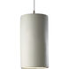 Radiance Collection LED 7 inch Polished Chrome and Bisque and White Pendant Ceiling Light