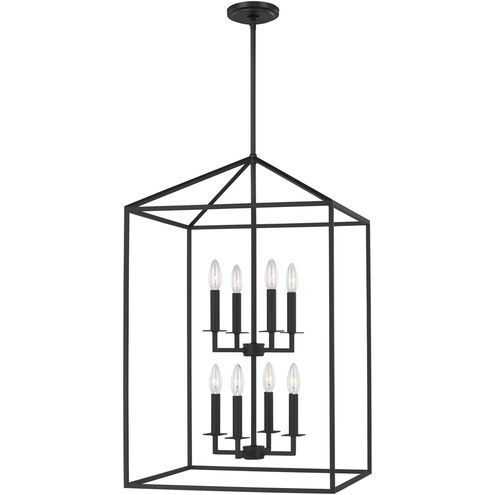 Perryton 8 Light 19 inch Midnight Black Foyer Pendant Ceiling Light, Large