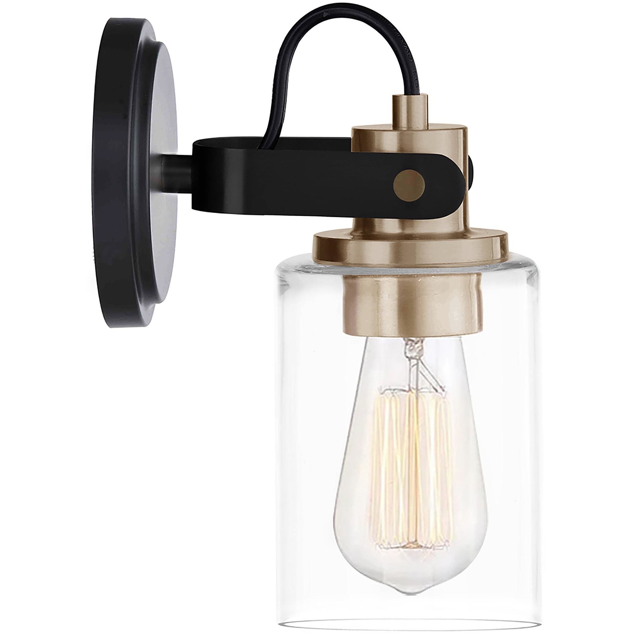 Fusion Collection - Brooklyn Family 4.5 inch Matte Black Wall Sconce Wall Light