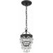 Calypso 1 Light 7.25 inch Matte Black Chandelier Ceiling Light