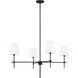 TOB by Thomas O'Brien Baker 4 Light 36 inch Midnight Black Chandelier Ceiling Light