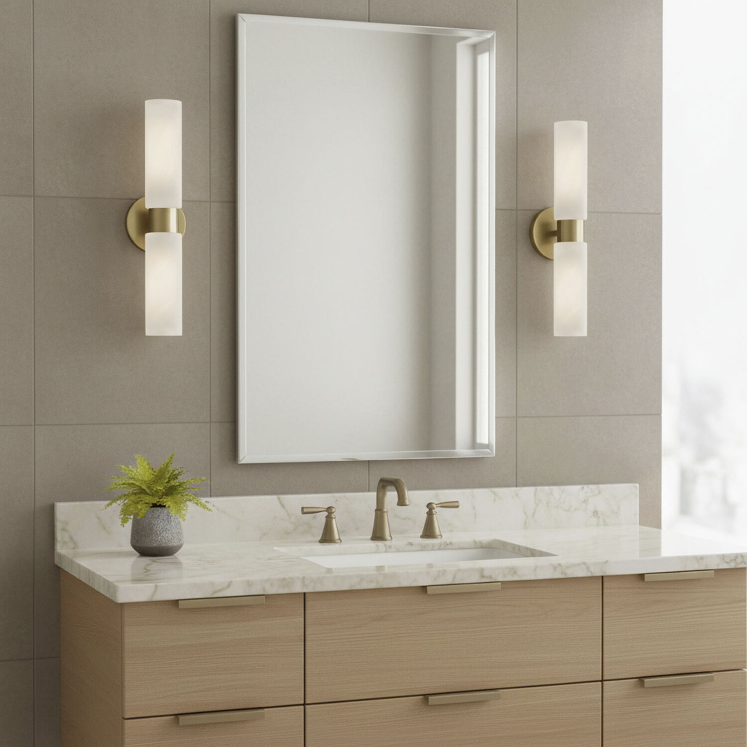 Alyssa 2 Light 5 inch Aged Brass Sconce Wall Light