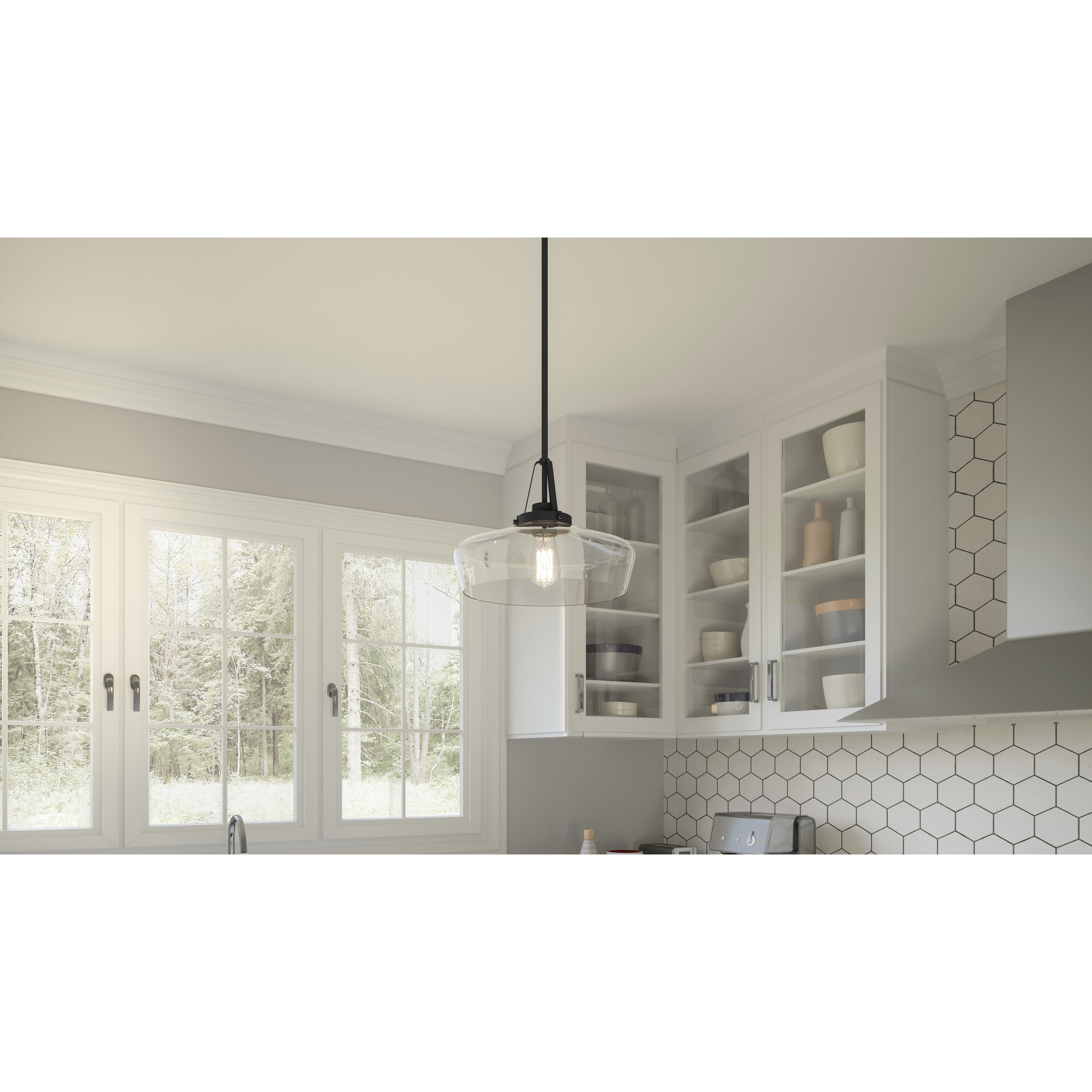 Haven 1 Light 14 inch Matte Black Pendant Ceiling Light