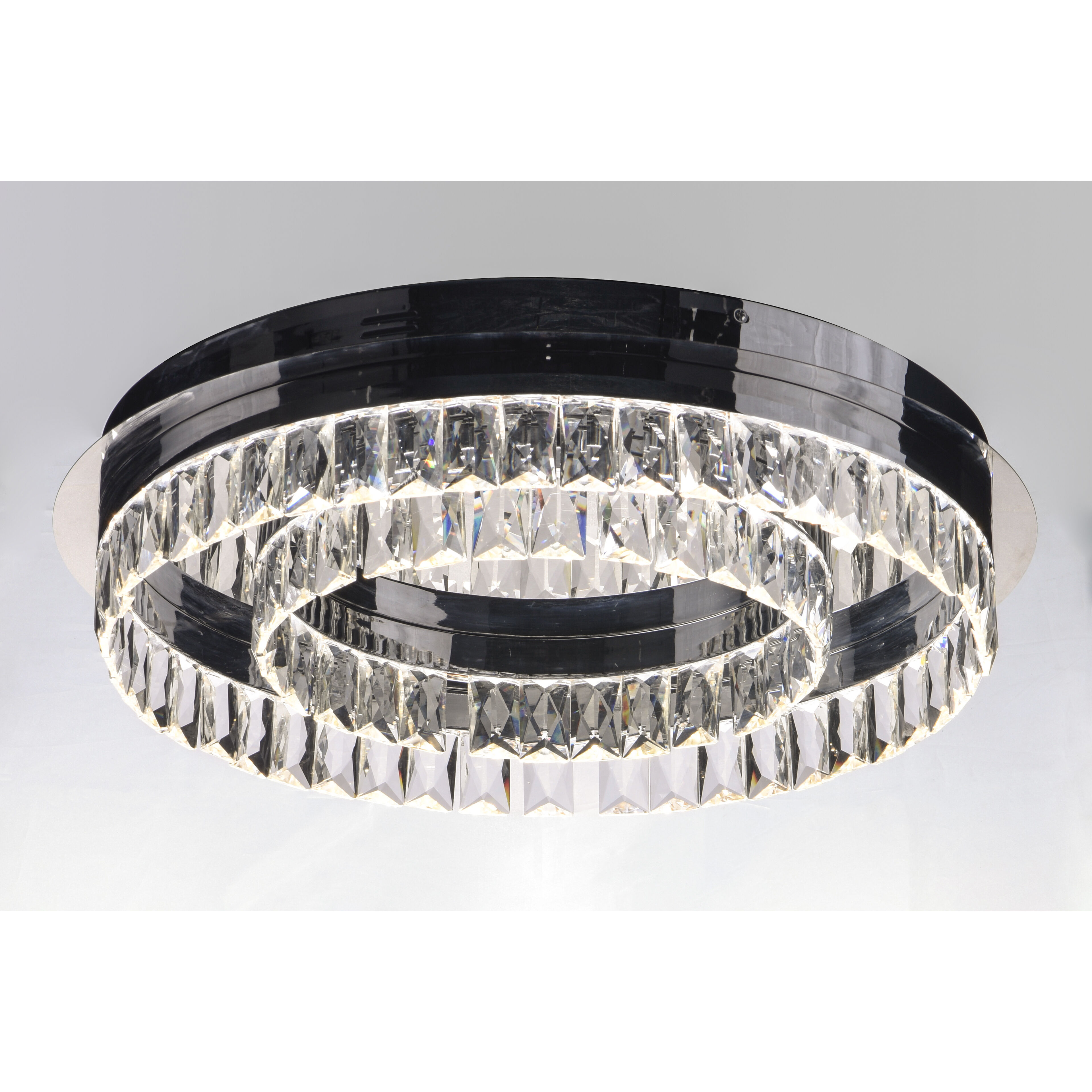 Icycle LED 21.5 inch Polished Chrome Flush Mount Chandelier Ceiling Light