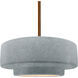 Radiance 1 Light 14.5 inch Brushed Brass and Concrete Pendant Ceiling Light
