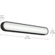 Daines LED 32.75 inch Black Bath Bar Wall Light