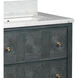 Santos 28 X 34 inch Vintage Navy/Natural/White/Brushed Brass/Polished Nickel Vanity with Undermount Sink