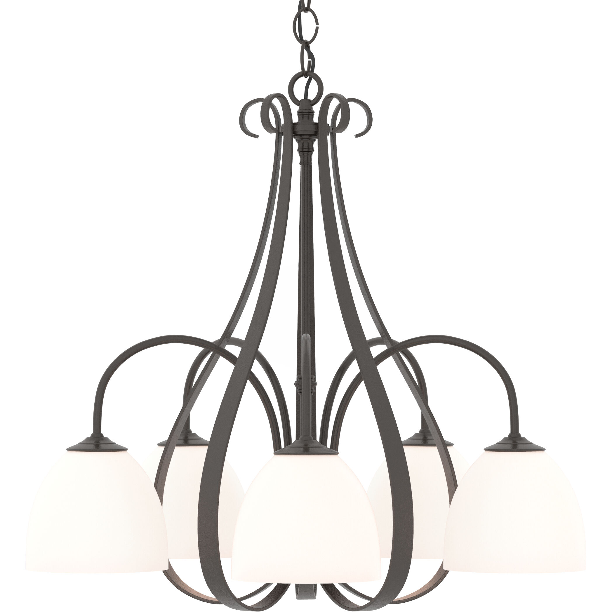 Sweeping Taper 5 Light 24 inch Oil Rubbed Bronze Chandelier Ceiling Light