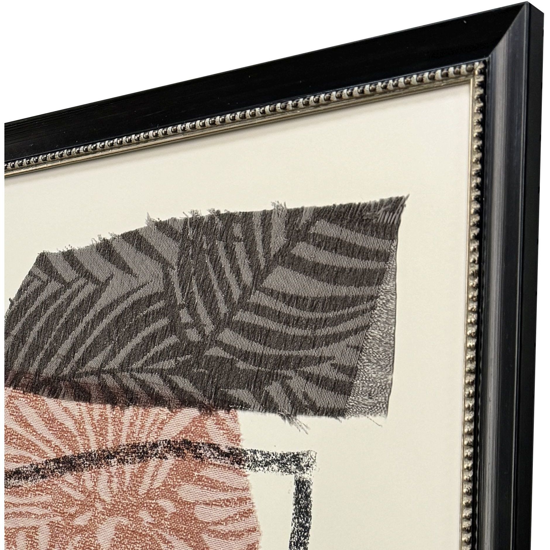 Bold Blends Multi and Black and Brown and Orange Framed Art