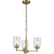 Winslow 3 Light Natural Brass Mini Chandelier Ceiling Light