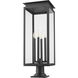 Nova 4 Light 29.5 inch Black Outdoor Pier Mounted Fixture
