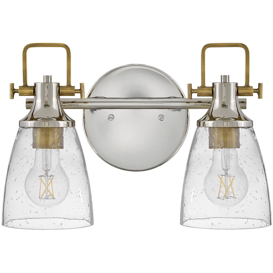 Easton 2 Light 14.5 inch Polished Nickel Bath Light Wall Light