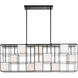 Trondheim 10 Light 46 inch Black Linear Chandelier Ceiling Light