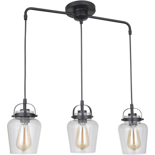 Neighborhood Trystan 3 Light 14 inch Flat Black Pendant Ceiling Light