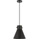 Newton Cone 1 Light 10 inch Matte Black Pendant Ceiling Light