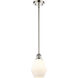 Ballston Cindyrella LED 6 inch Polished Nickel Mini Pendant Ceiling Light in Matte White Glass