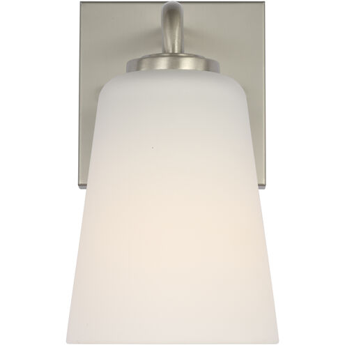 Miles 1 Light 4.5 inch Brushed Nickel Vanity Light Wall Light, Small