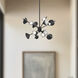 Geode LED 25 inch Black Chandelier Ceiling Light