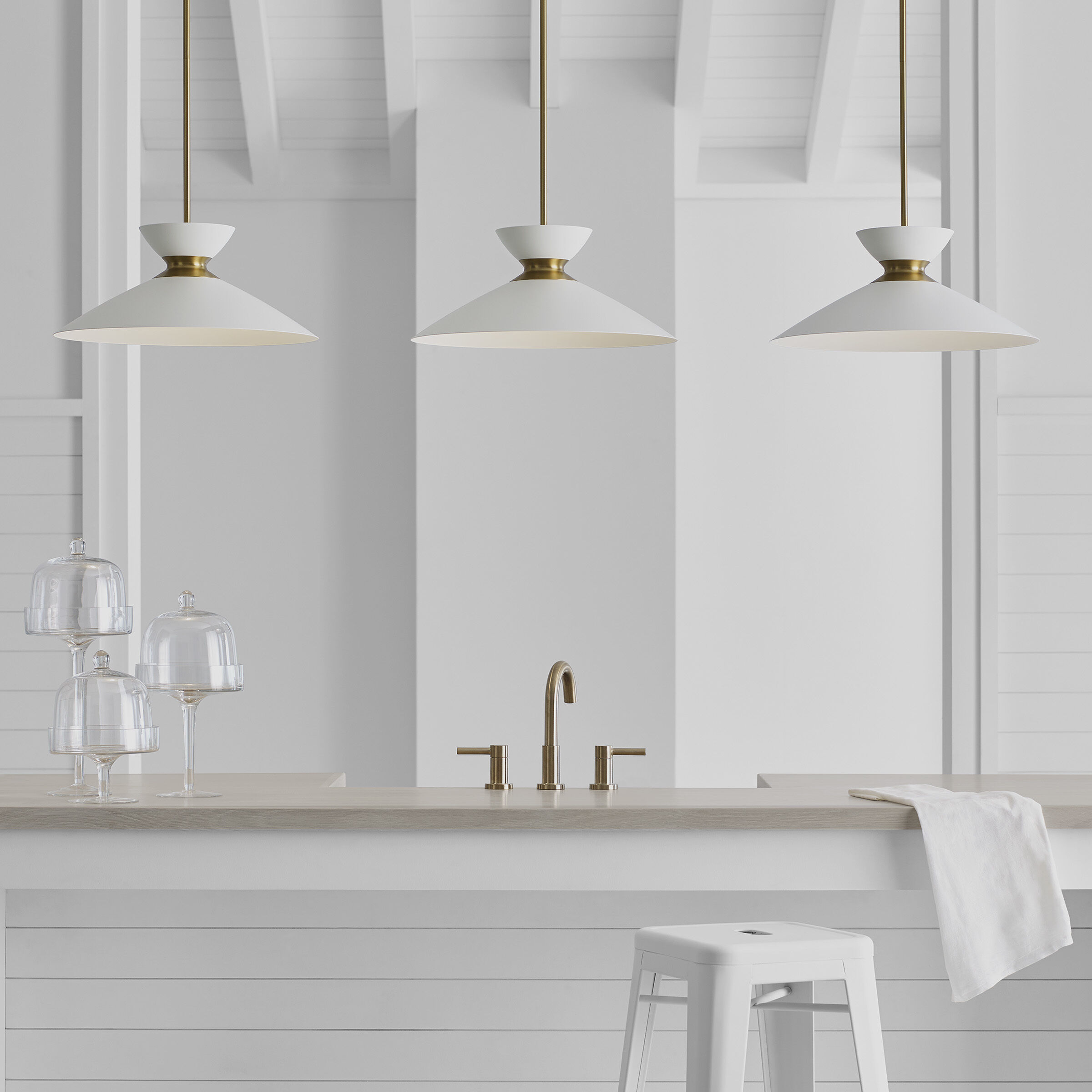 ED Ellen DeGeneres Heath 1 Light 18.5 inch Midnight Black and Burnished Brass Pendant Ceiling Light in Midnight Black / Burnished Brass