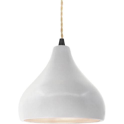 Radiance LED 8 inch Bisque and Matte Black Pendant Ceiling Light