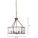 Glenn 6 Light 21.75 inch Bronze and Oil Rubbed Bronze Chandelier Ceiling Light, Large