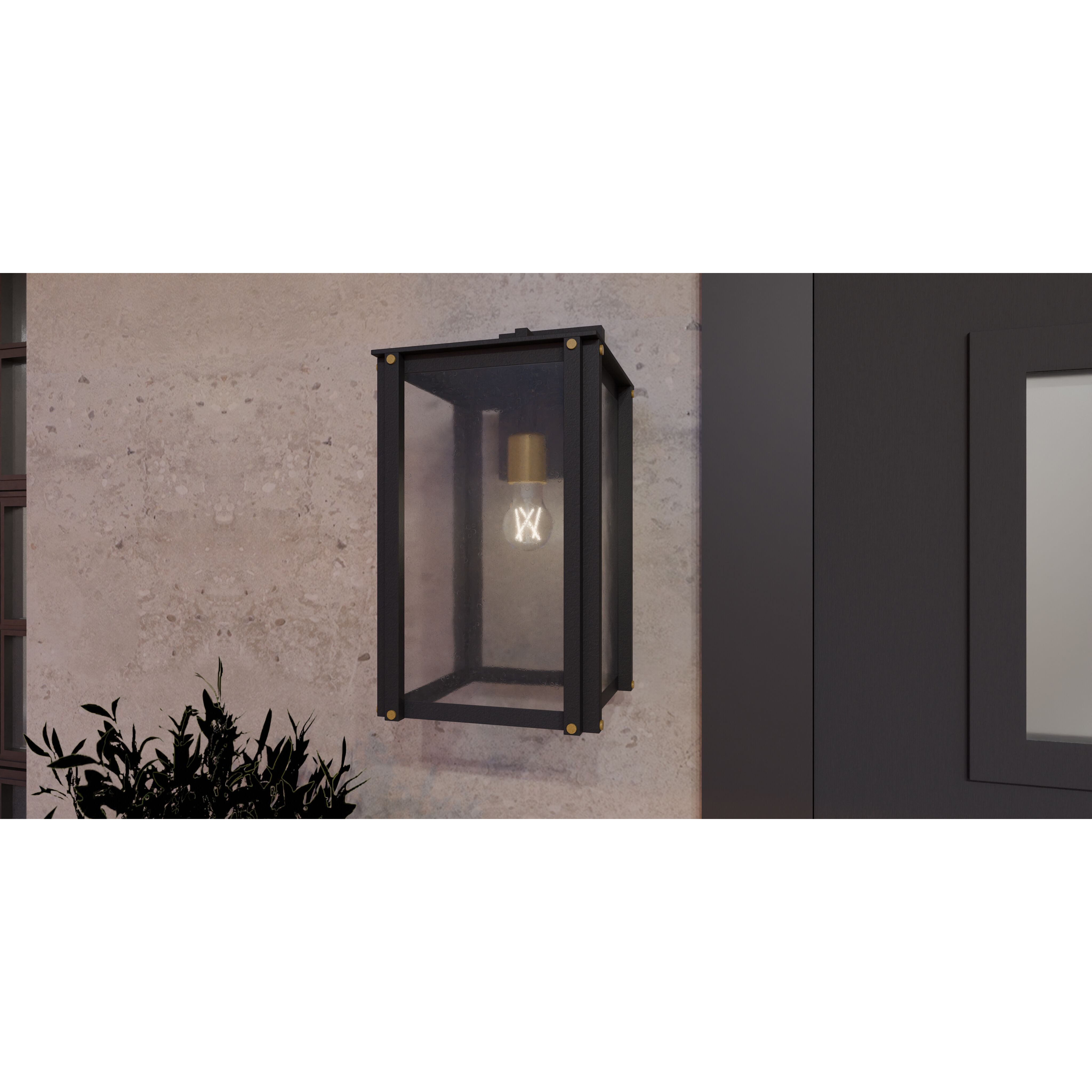 Robbins 1 Light 9.25 inch Matte Black Outdoor Lantern, Large