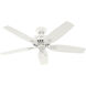 Newsome 52 inch Fresh White with Fresh White/Light Oak Blades Ceiling Fan
