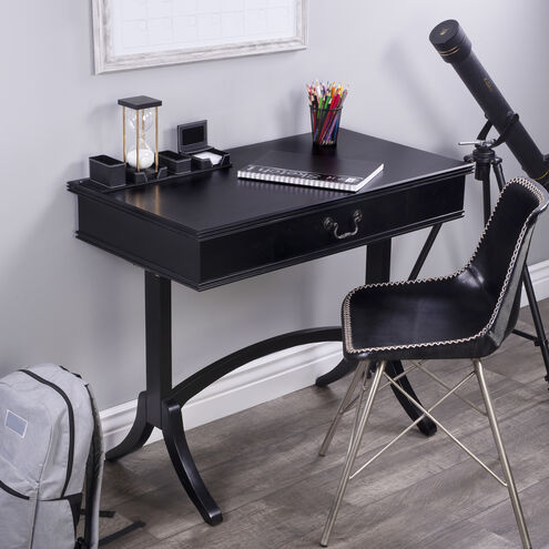Masterpiece Alta  36 X 20 inch Black Desk & Secretary