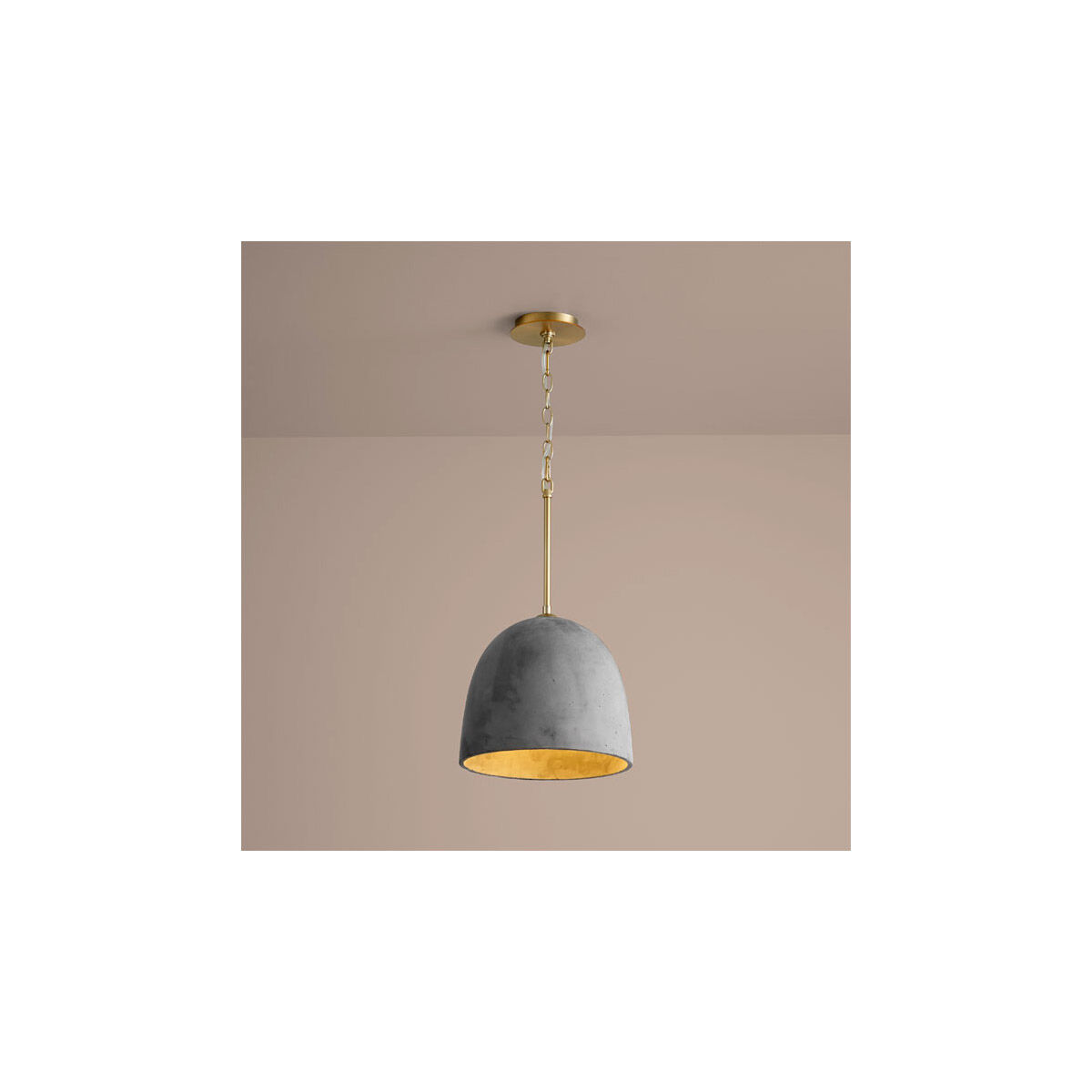 Dune 1 Light 16 inch Aged Brass/Dark Gray Pendant Ceiling Light