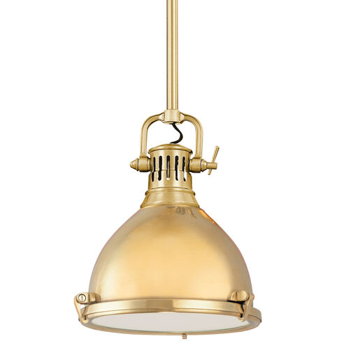 Pelham 1 Light 11 inch Aged Brass Pendant Ceiling Light