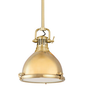 Pelham 1 Light 10.5 inch Aged Brass Pendant Ceiling Light