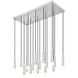 Stari Linear Chandelier Ceiling Light in Brushed Nickel