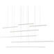Chute Motion LED 70.88 inch White Multi-Pendant Ceiling Light