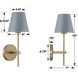 Xavier Sconce Wall Light in Vibrant Gold and Blue