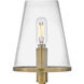 Marten 1 Light 6.25 inch Heritage Brass Bath Light Wall Light