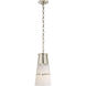 Thomas O'Brien Robinson 1 Light 7.5 inch Polished Nickel Pendant Ceiling Light in White Glass, Medium