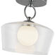 Alora Mood Leota LED 8 inch Chrome Semi-Flush Mount Ceiling Light