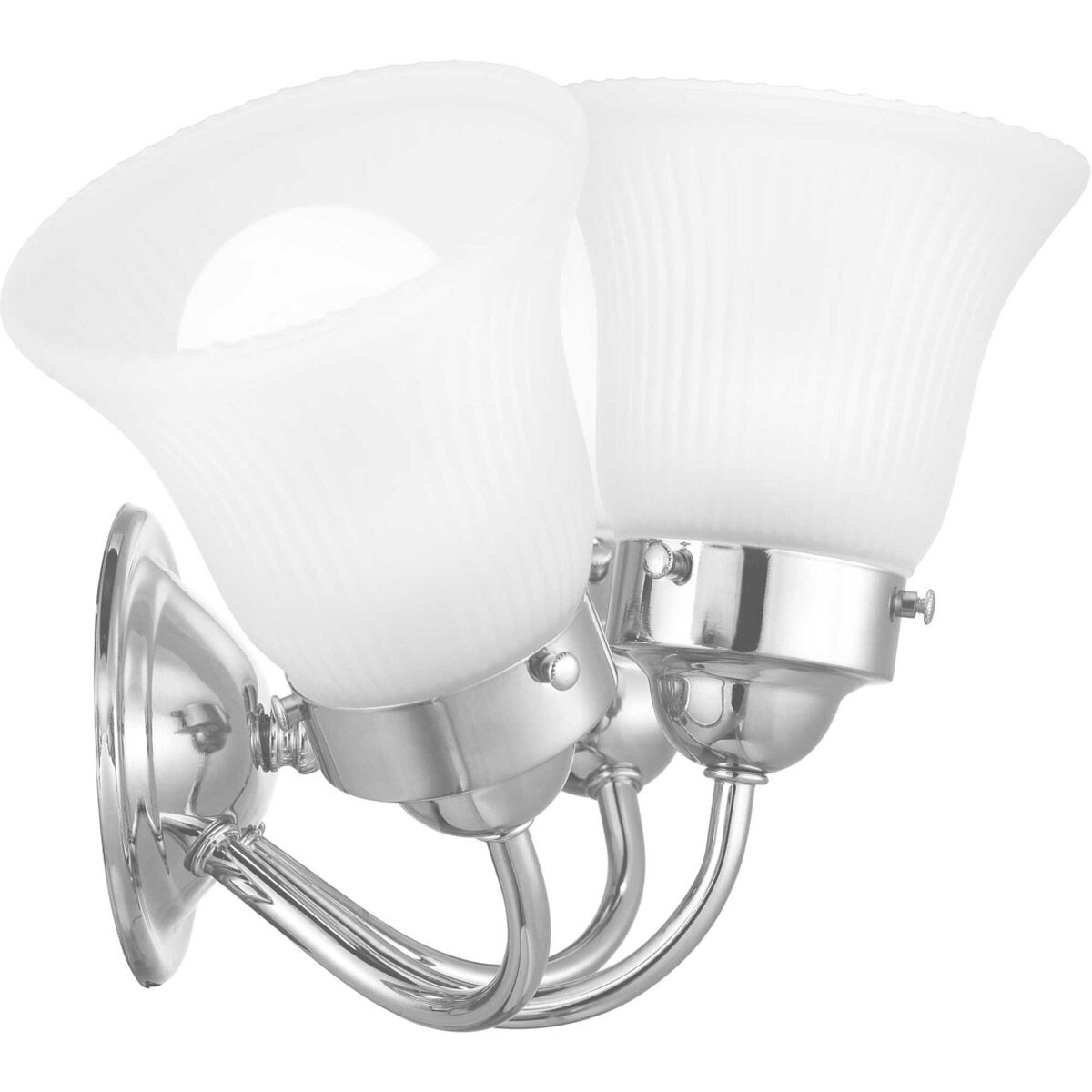 Fluted Glass 3 Light 16 inch Polished Chrome Bath Vanity Wall Light in Etched