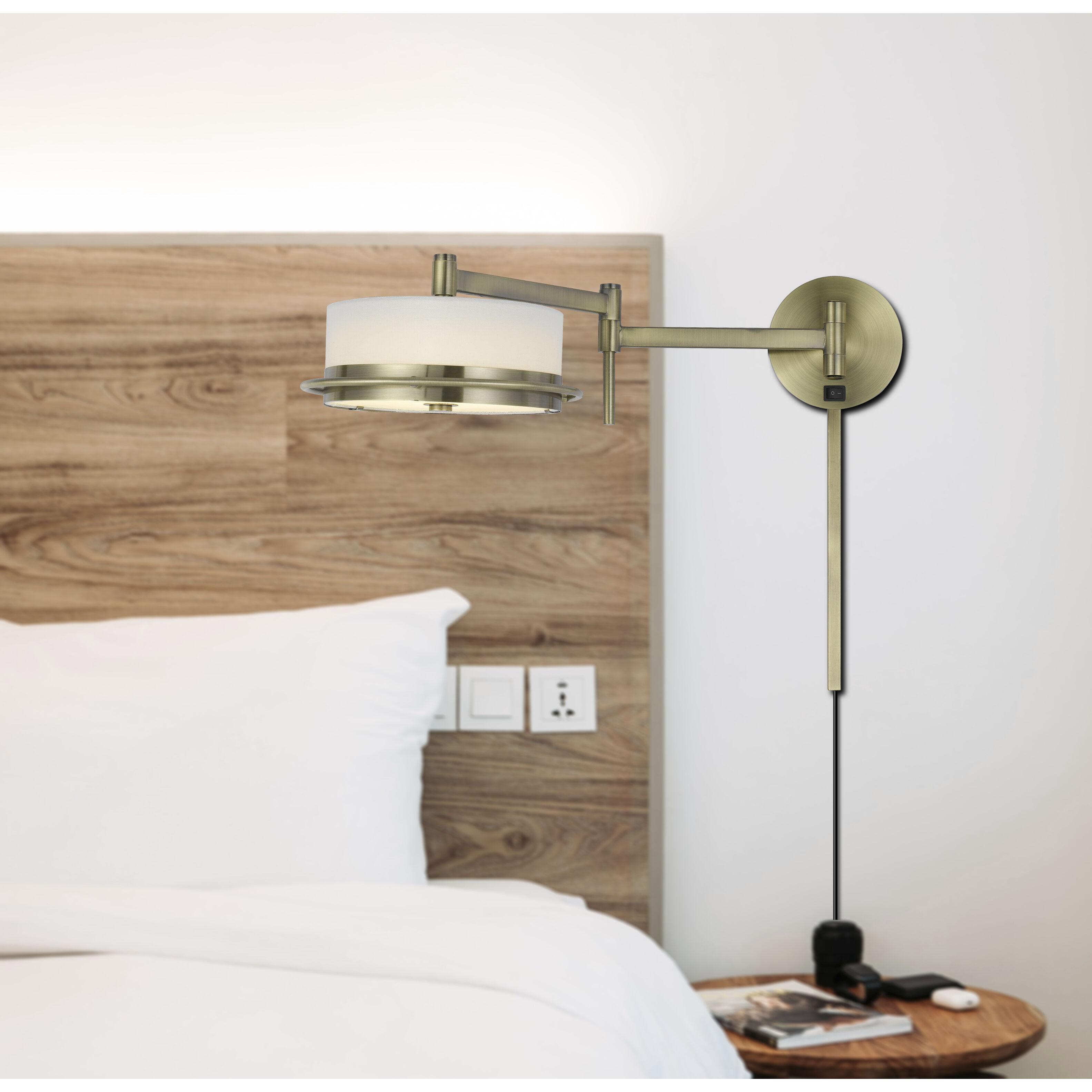 Sarnen LED 5 inch Antique Brass Wall Lamp Wall Light