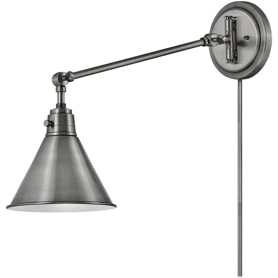 Antique nickel wall sconce deals