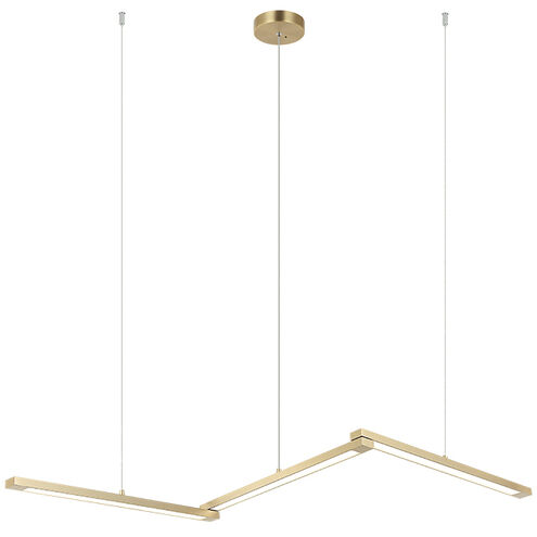 Archie 3 Light 1.38 inch Brushed Gold Pendant Ceiling Light