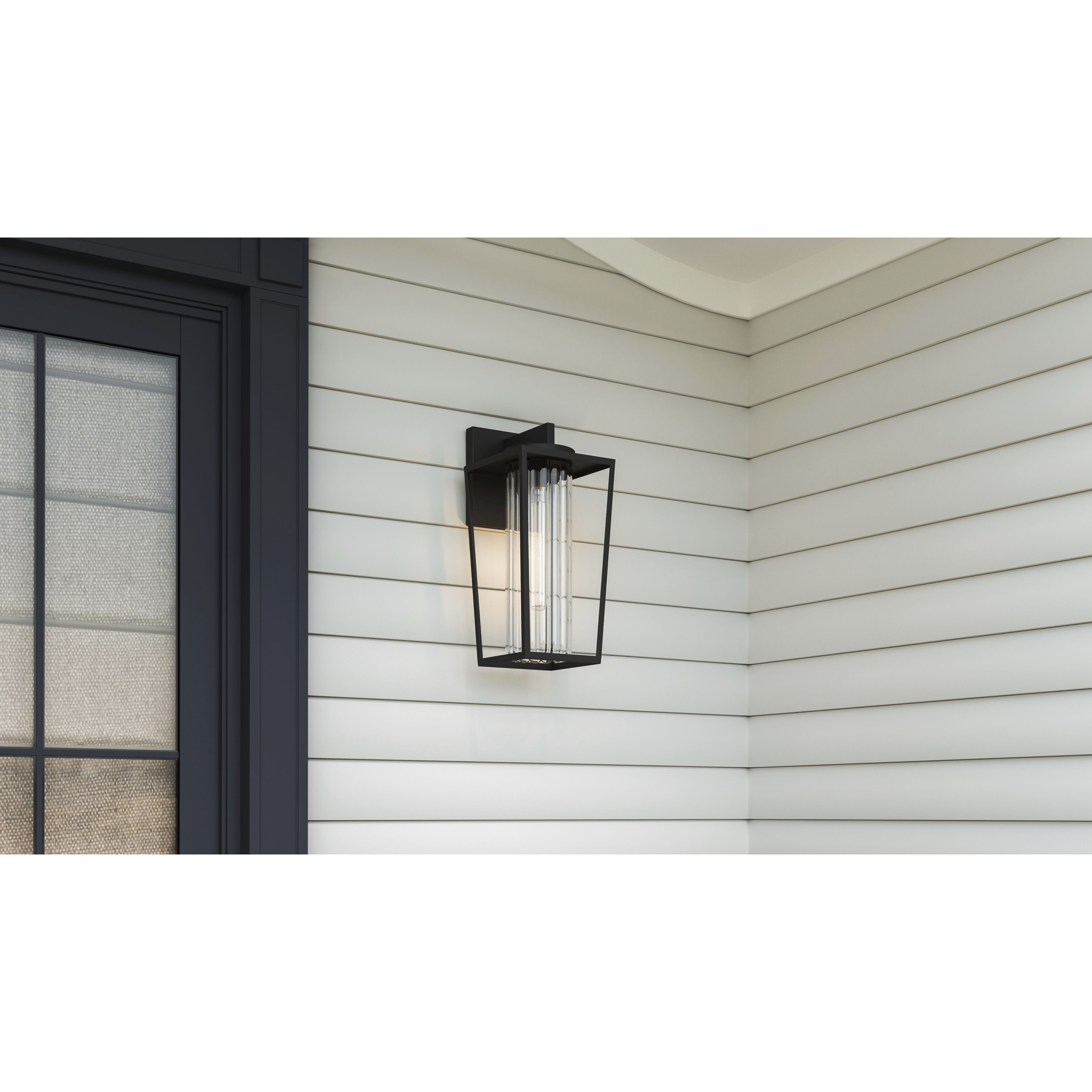 Jett 1 Light 18 inch Matte Black Outdoor Wall Lantern, Large