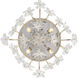 Wildflower 4 Light 19 inch Gold Dust/Artifact Semi-Flush Ceiling Light, Smithsonian Collaboration