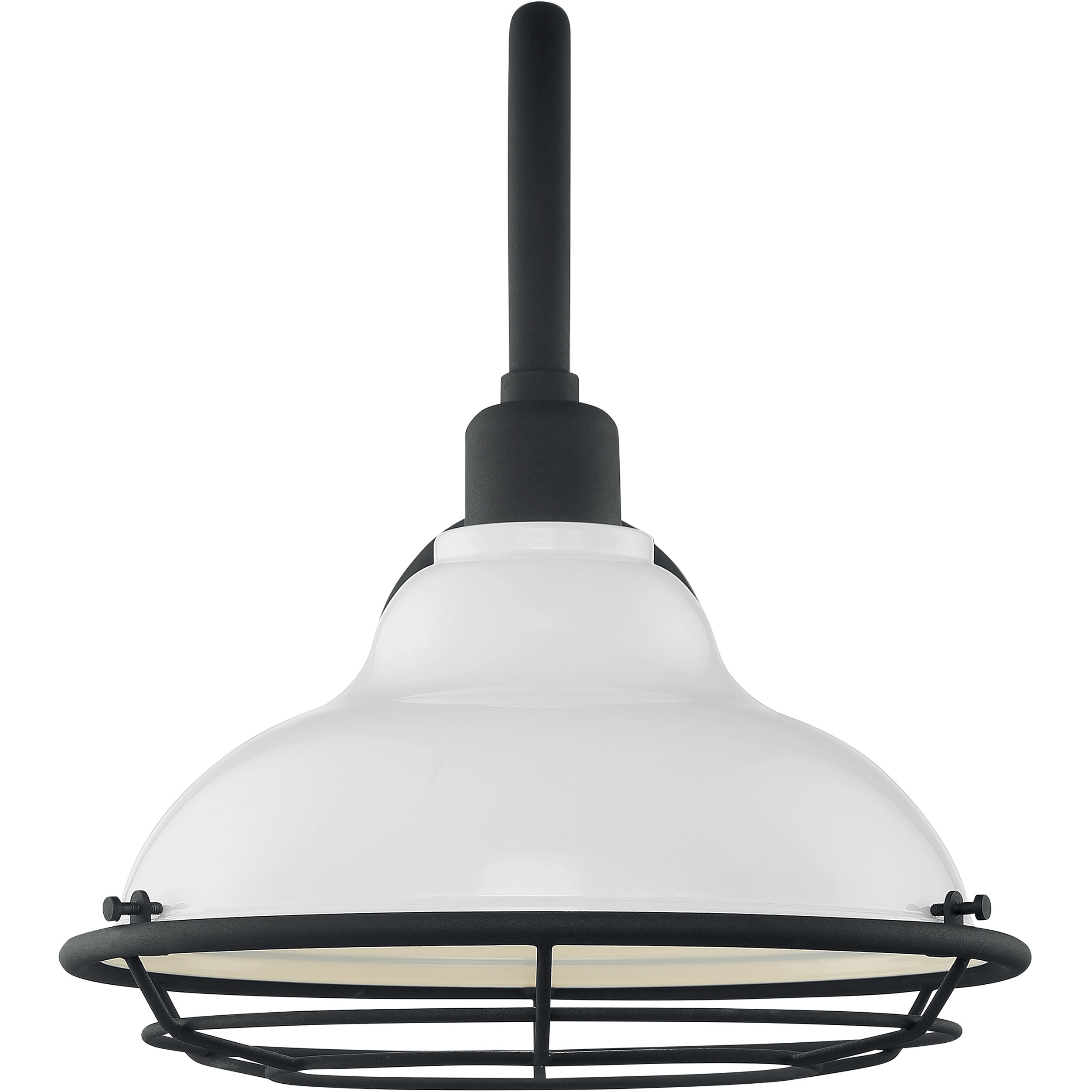 Newbridge 1 Light 14 inch Gloss White and Textured Black Outdoor Wall Fixture