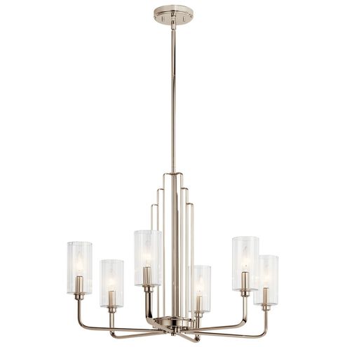 Kimrose 6 Light 27 inch Polished Nickel Chandelier Ceiling Light, 1 Tier Medium